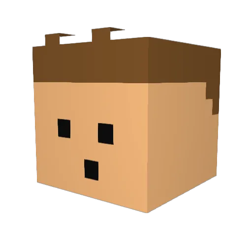 niopmiop Minecraft avatar head, 3D render