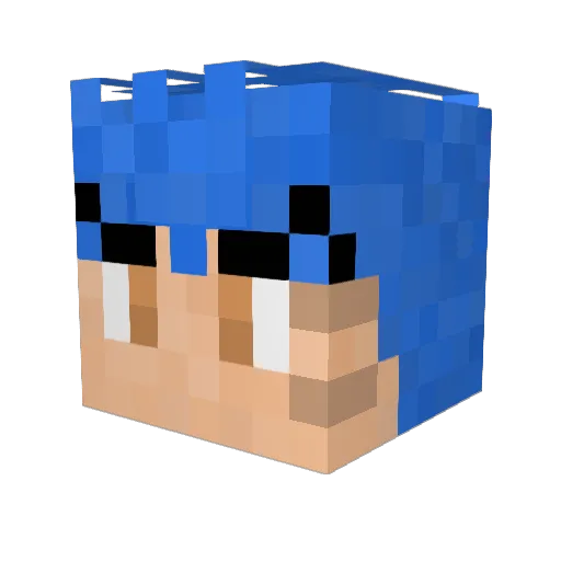 nipekasu Minecraft avatar head, 3D render