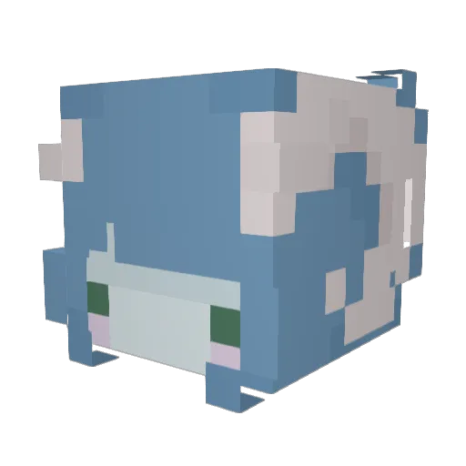 nipotchi Minecraft avatar head, 3D render