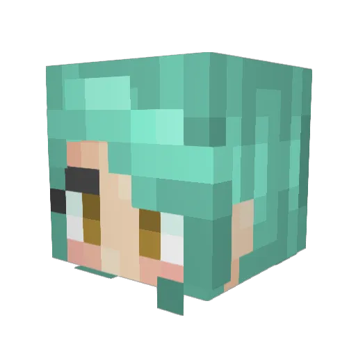 nipponatic Minecraft avatar head, 3D render