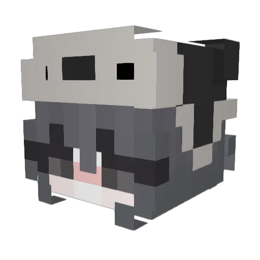 nipury Minecraft avatar head, 3D render