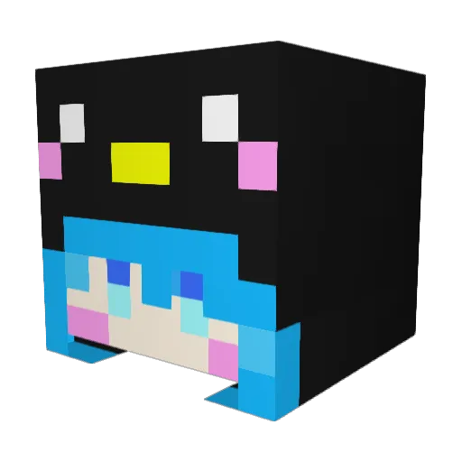niro_kuro Minecraft avatar head, 3D render