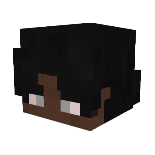 nirusal Minecraft avatar head, 3D render