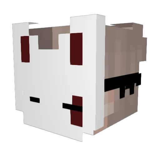 nirvanchik Minecraft avatar head, 3D render
