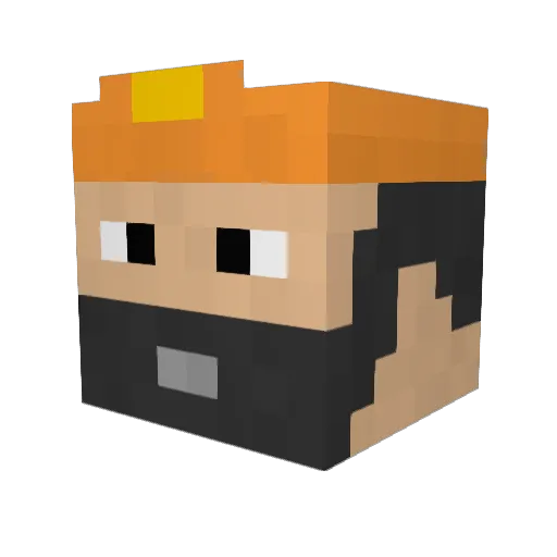 nisclo Minecraft avatar head, 3D render