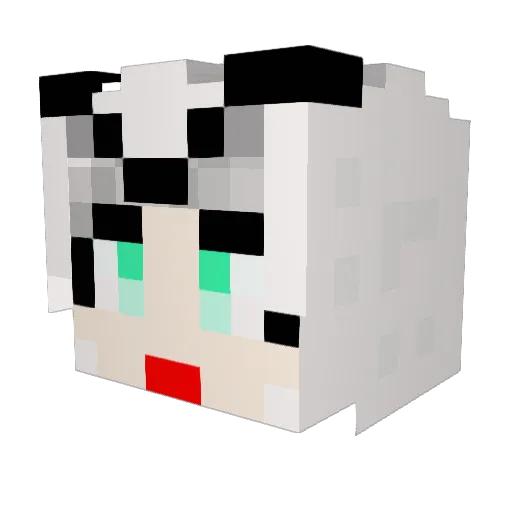 nisemine Minecraft avatar head, 3D render