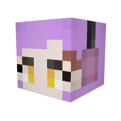 nishinachos Minecraft avatar head, 3D render