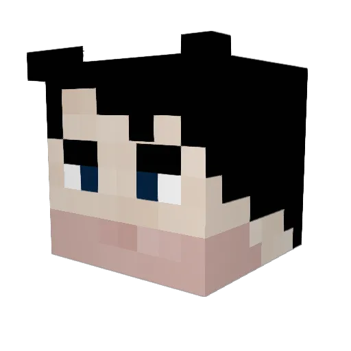 nishinoyas Minecraft avatar head, 3D render