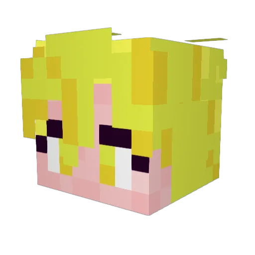 nissan39 Minecraft avatar head, 3D render