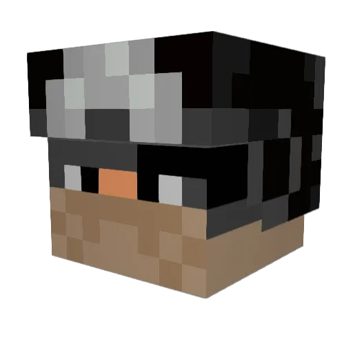 nissen808 Minecraft avatar head, 3D render