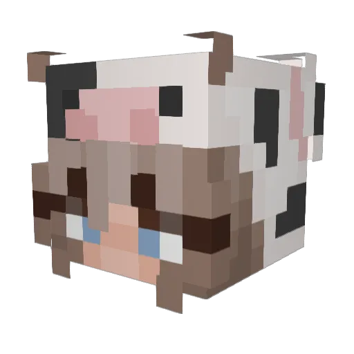 nisssimiko Minecraft avatar head, 3D render
