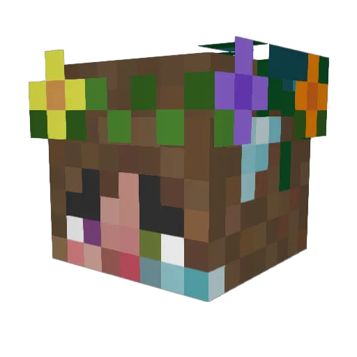 nisthetic Minecraft avatar head, 3D render