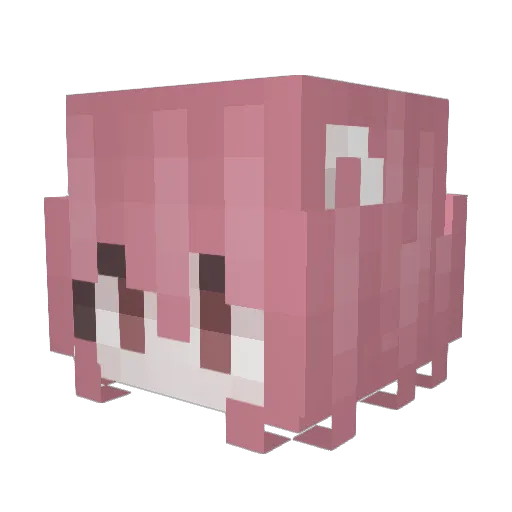 nisue Minecraft avatar head, 3D render