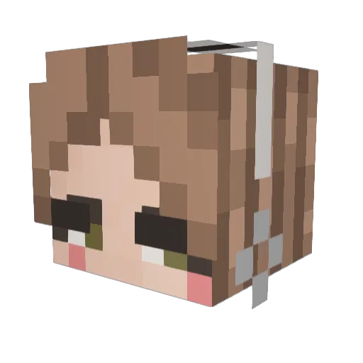 nitao Minecraft avatar head, 3D render