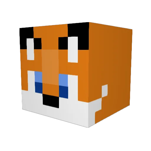nitefox1 Minecraft avatar head, 3D render