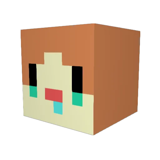 nitori_210 Minecraft avatar head, 3D render