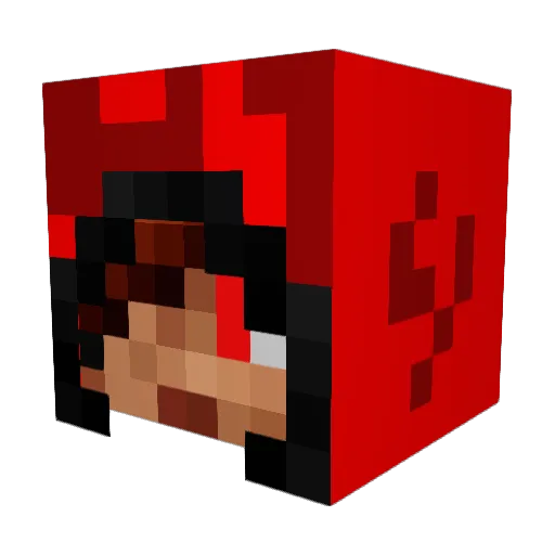 nitratico Minecraft avatar head, 3D render