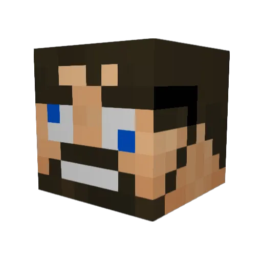 nitro123 Minecraft avatar head, 3D render