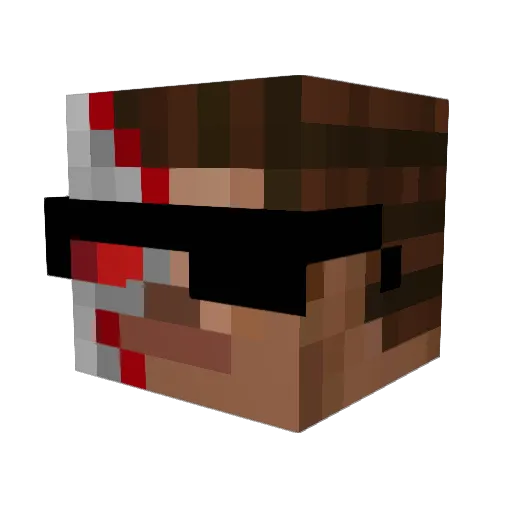 nitro_builder Minecraft avatar head, 3D render