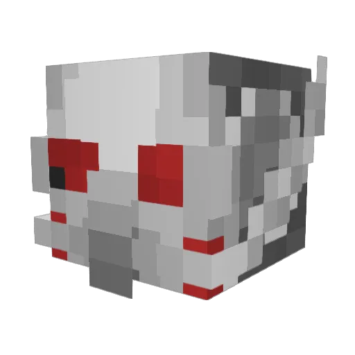 nitroflames Minecraft avatar head, 3D render