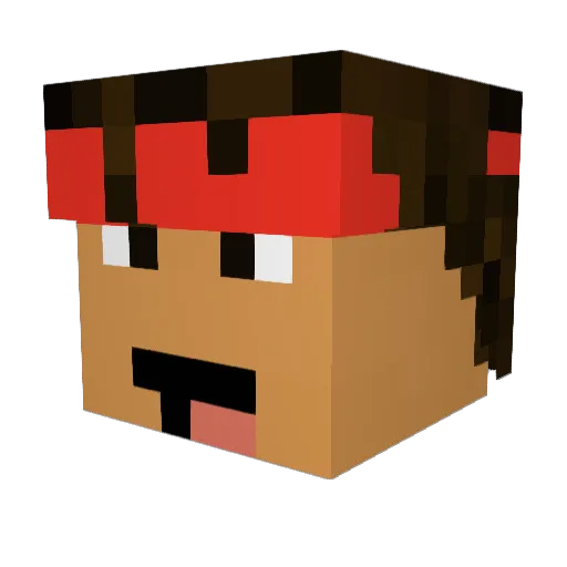 nitronos Minecraft avatar head, 3D render