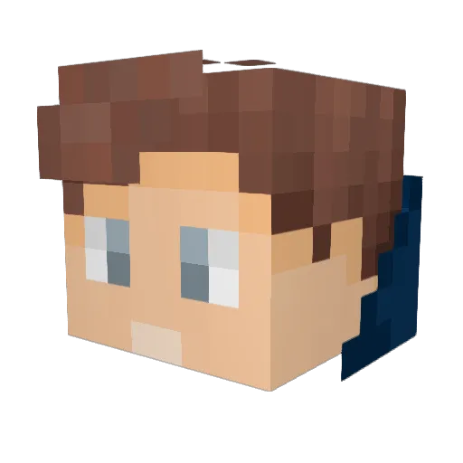 nitropros Minecraft avatar head, 3D render