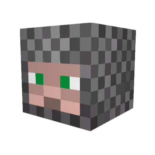 nitrosquale Minecraft avatar head, 3D render