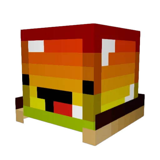 nitrow_34 Minecraft avatar head, 3D render
