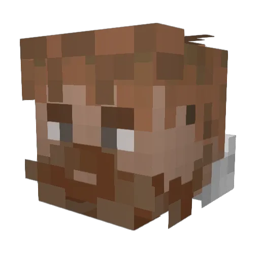 nittionio Minecraft avatar head, 3D render