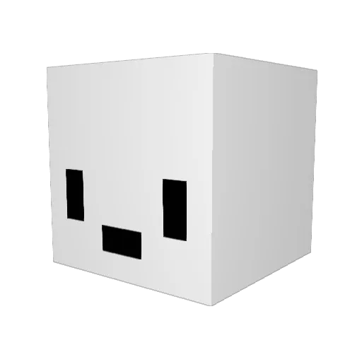 niuniuKIM Minecraft avatar head, 3D render