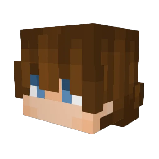 nivain Minecraft avatar head, 3D render