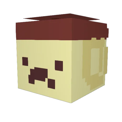 nivesmellony Minecraft avatar head, 3D render