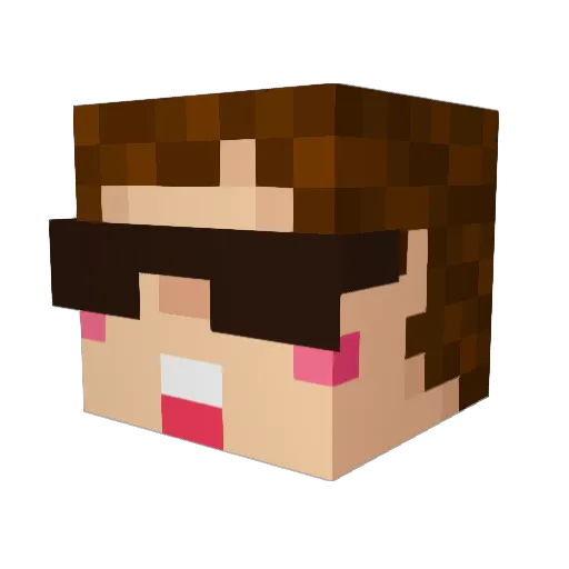niwachin Minecraft avatar head, 3D render