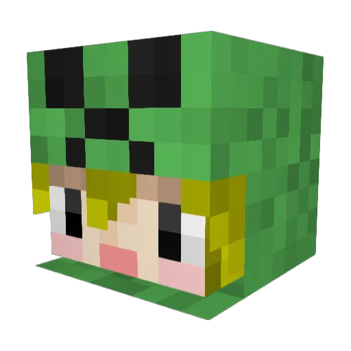 niwaka7 Minecraft avatar head, 3D render
