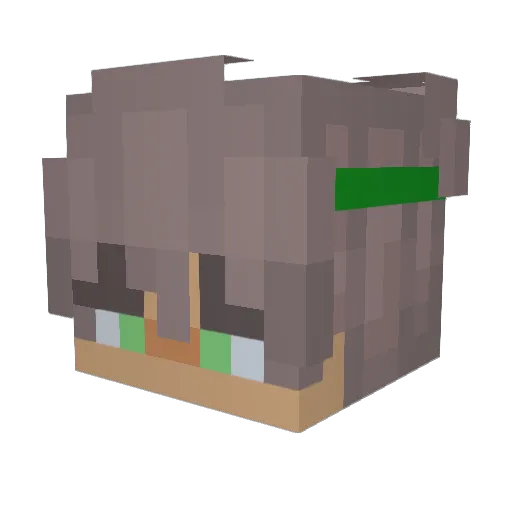 nix76 Minecraft avatar head, 3D render