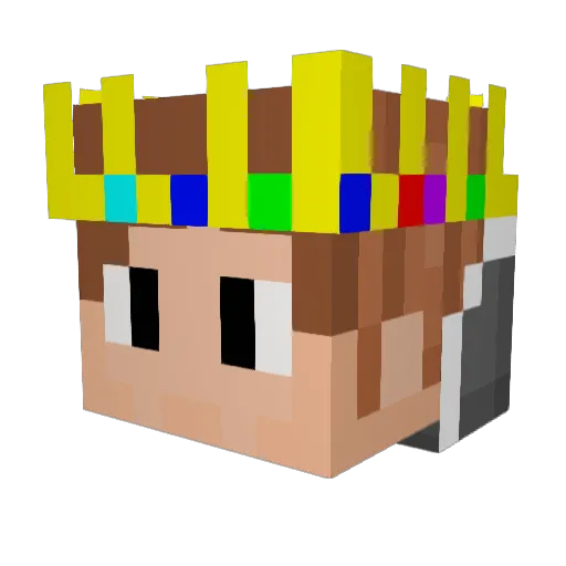 nix_22 Minecraft avatar head, 3D render