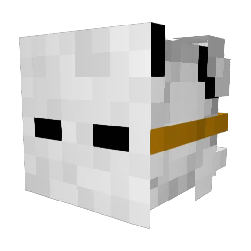 nix_ka Minecraft avatar head, 3D render