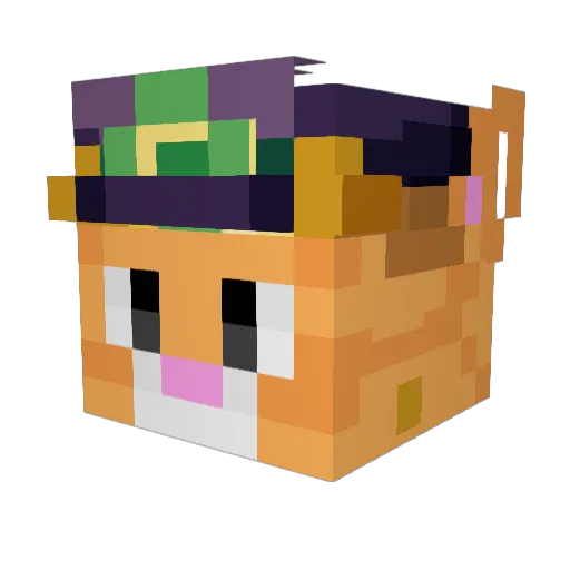 nixes1 Minecraft avatar head, 3D render
