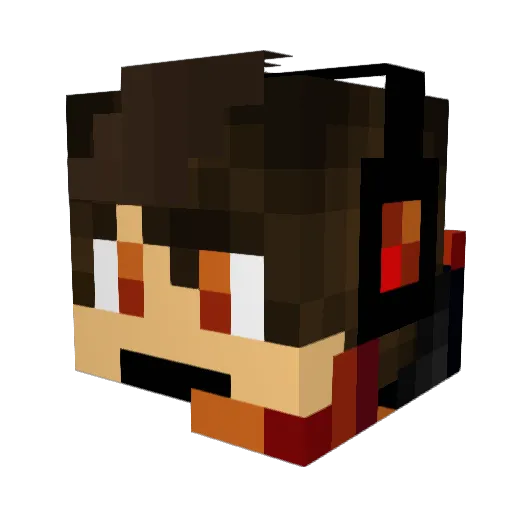 nixmen Minecraft avatar head, 3D render