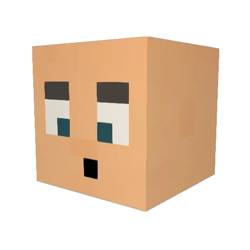 nixys Minecraft avatar head, 3D render