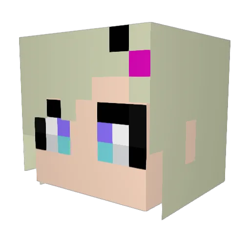 niya_M Minecraft avatar head, 3D render
