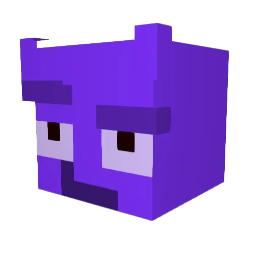 nizNez Minecraft avatar head, 3D render