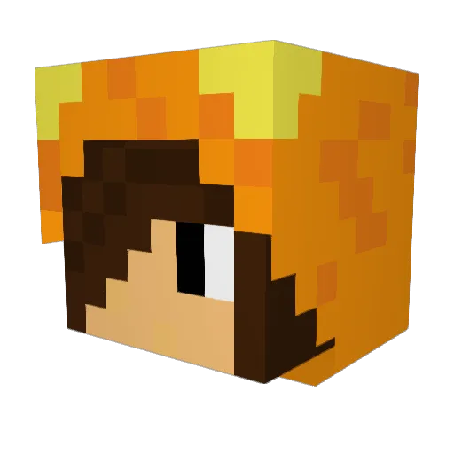 nizopezo Minecraft avatar head, 3D render