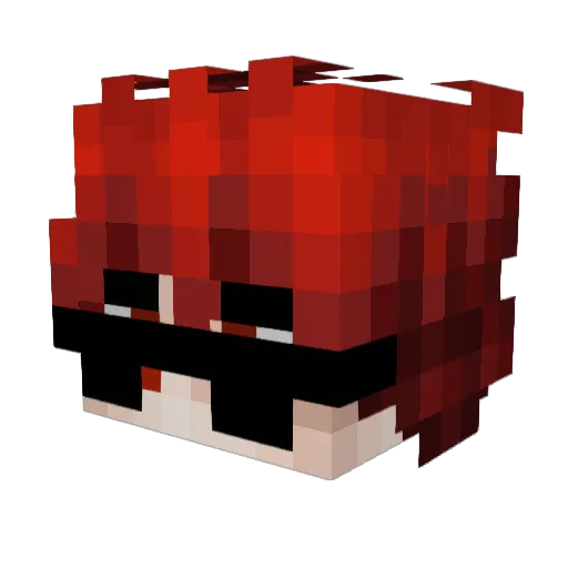 nj1_fato Minecraft avatar head, 3D render