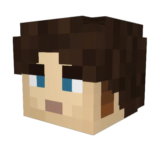 nj_ken Minecraft avatar head, 3D render
