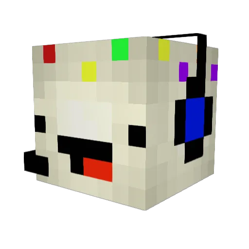 njawesome Minecraft avatar head, 3D render