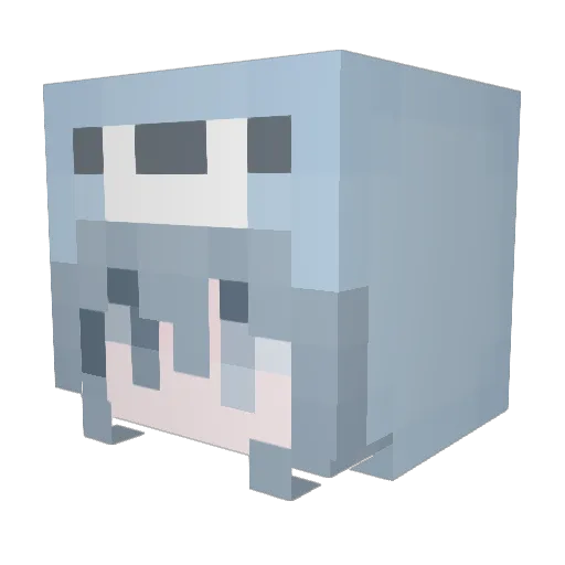 njuh Minecraft avatar head, 3D render