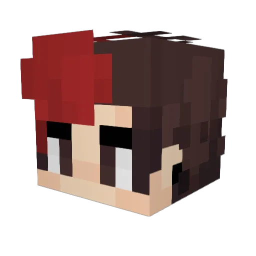 nkNico Minecraft avatar head, 3D render