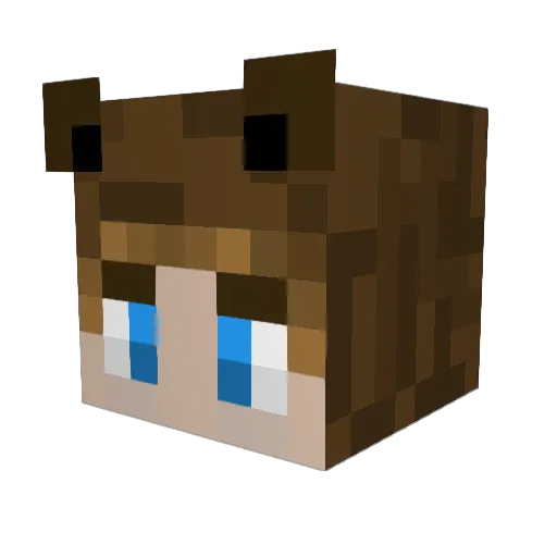 nk_blu Minecraft avatar head, 3D render