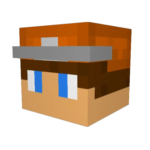 nkeah Minecraft avatar head, 3D render
